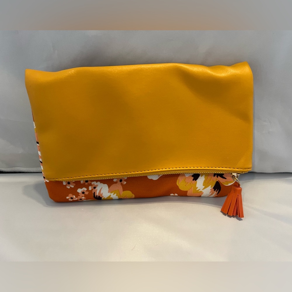 Elegant Rachel Polly Floral and Orange Clutch